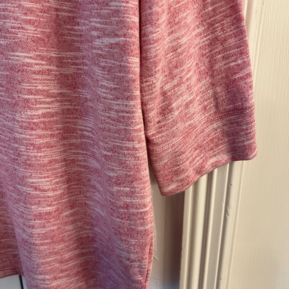 Talbots Pink XL Petite XLP Heathered Top White Tassel Tie - Picture 4 of 7